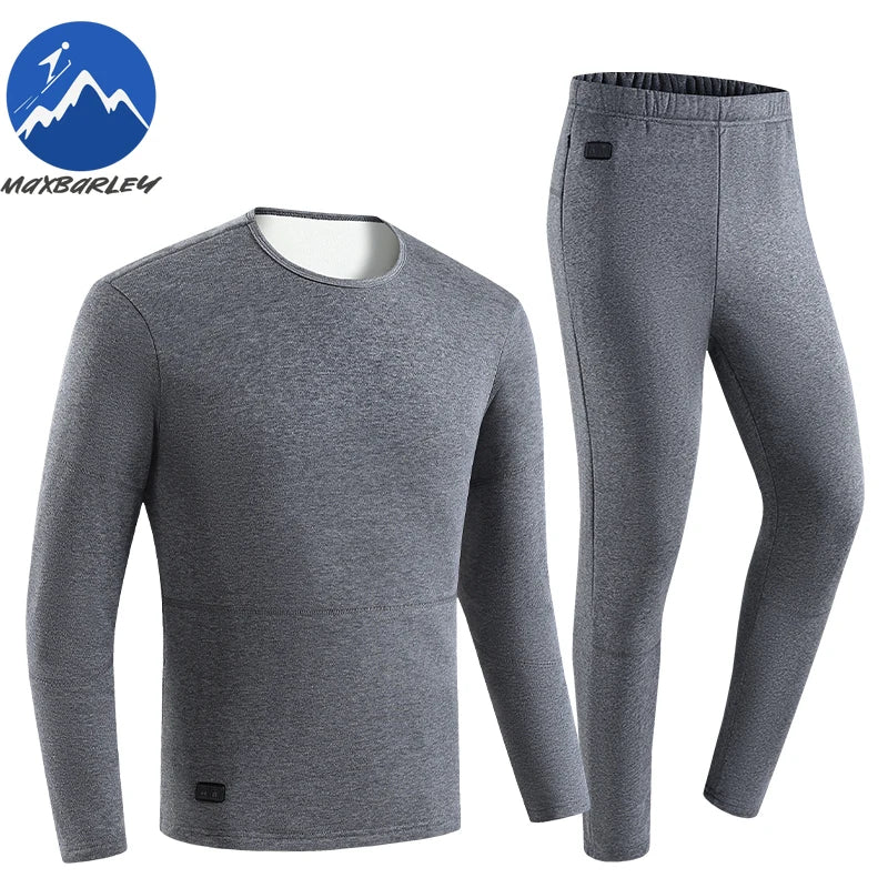 Fleece-lined thermal base layer set, top and bottoms