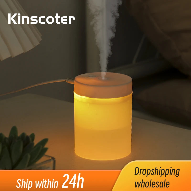 Mini USB desk humidifier with night light